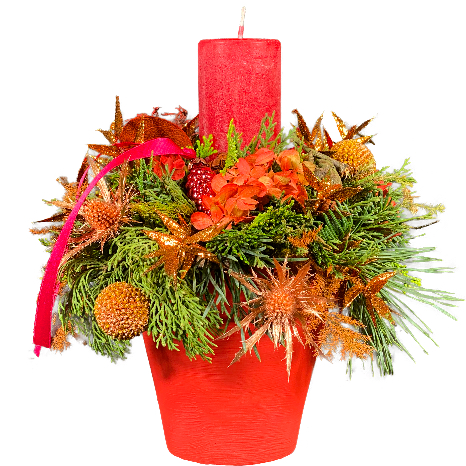 Festliches Kerzenarrangement