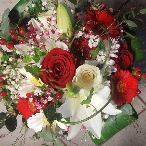Bouquet rouge et blanc 