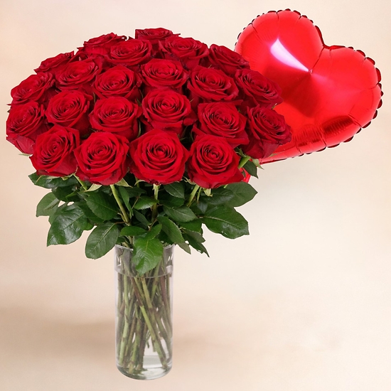 24 rote Rosen – Blumenlieferung Schweiz