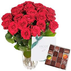 24 red roses