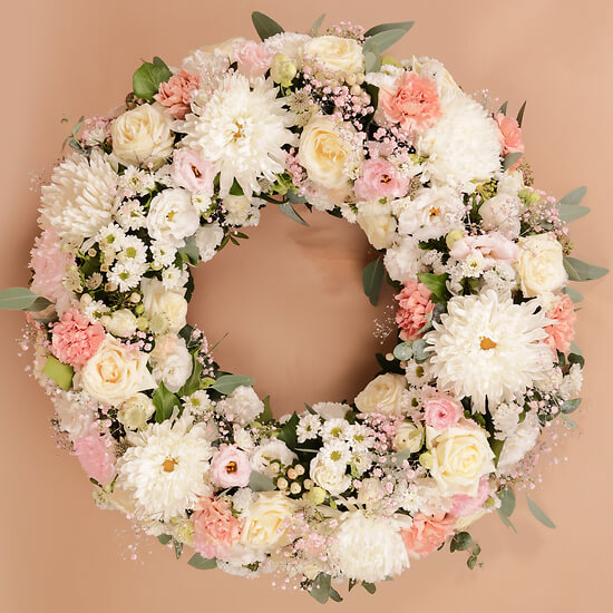 Rosa-weiße Krone – Blumenlieferung Schweiz