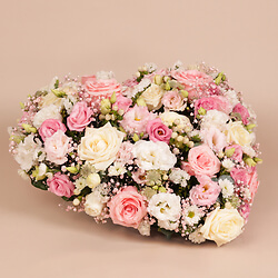 Strauss Herz rosa und weiß