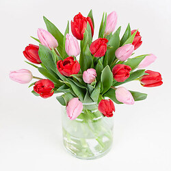 Bouquet Pink & red tulips