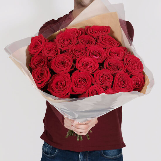24 roses rouges | Daily-flowers.ch